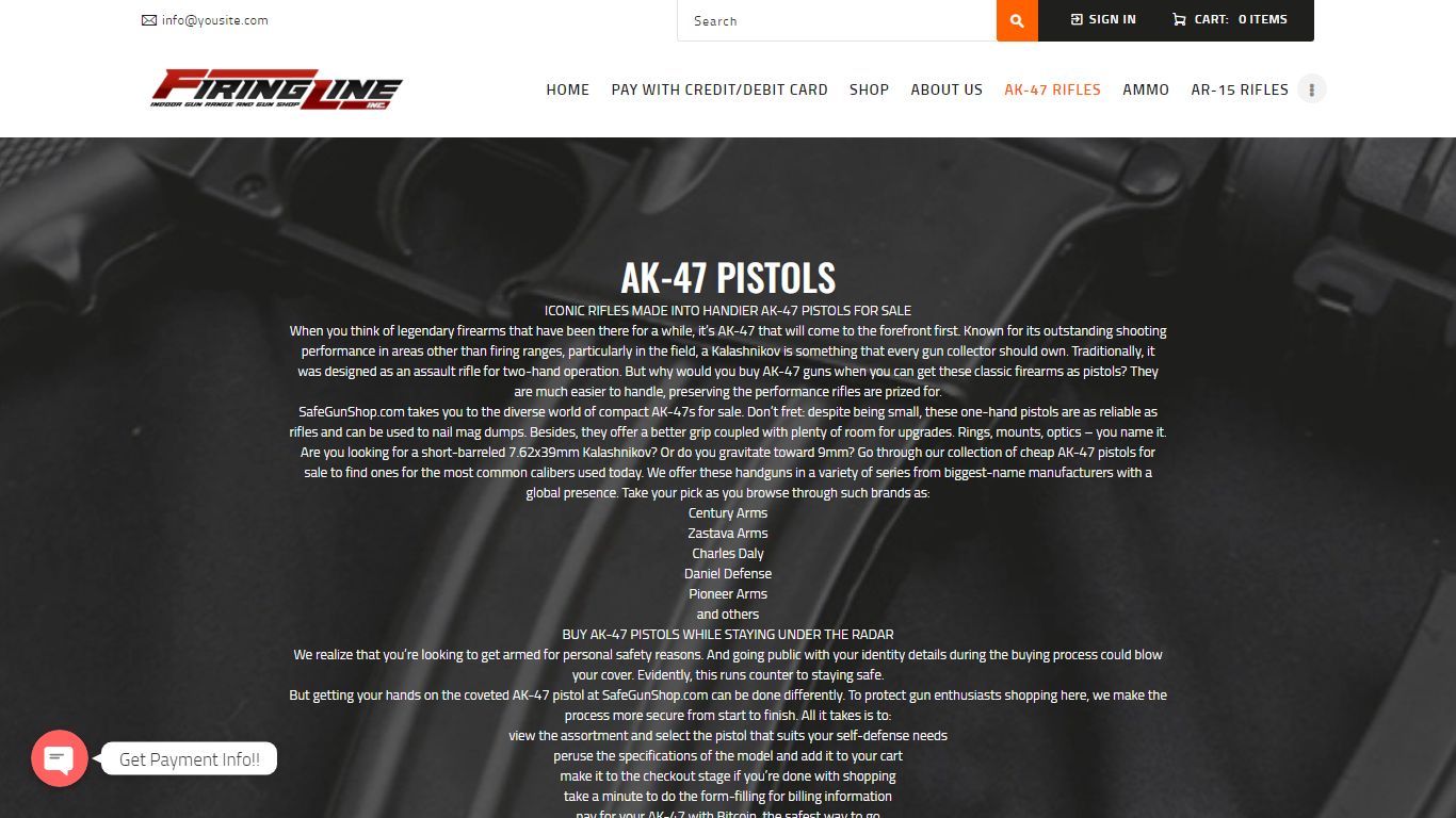 Ak-47 Pistols - Safe Gun Shop